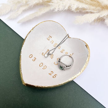 Gold Heart Shaped Engagement Dish With Gold Leaf, 4 of 6