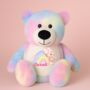 Personalised Pink Baby Rainbow Large Bear, thumbnail 3 of 12