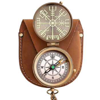 Personalised Celtic Knot Compass With Leather Case, 10 of 12
