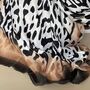 Animal Print Scarf With Ombré Border In Neutral, thumbnail 3 of 4