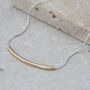 Gold Plated Curve Necklace, thumbnail 3 of 5