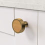 Solid Brass Antique Gold Cabinet Knob With Wood Insert, thumbnail 10 of 10