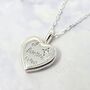 I Love You More Heart Charm Sterling Silver Locket Necklace, thumbnail 1 of 5