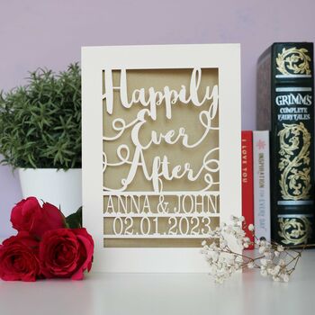 Personalised Papercut Happily Ever After Card, 3 of 11