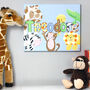 Personalised Jungle Pastel Name Canvas, thumbnail 1 of 12