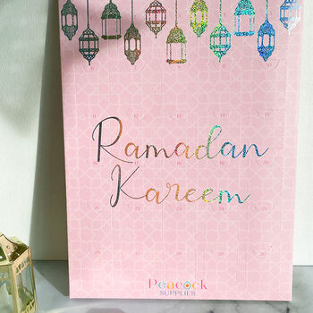 Ramadan Chocolate Countdown Calendar Pink And Glitter, 4 of 7