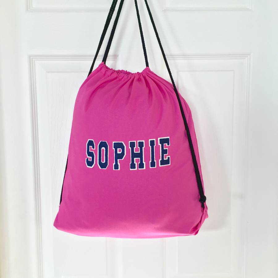 Personalised Pe Kit Cotton Pump Bag Red By Pink Pineapple Home & Gifts