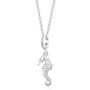 Sterling Silver Seahorse Charm Necklace, thumbnail 2 of 6