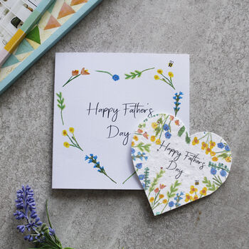 Father's Day Wildflower Seed Heart Card, 4 of 9