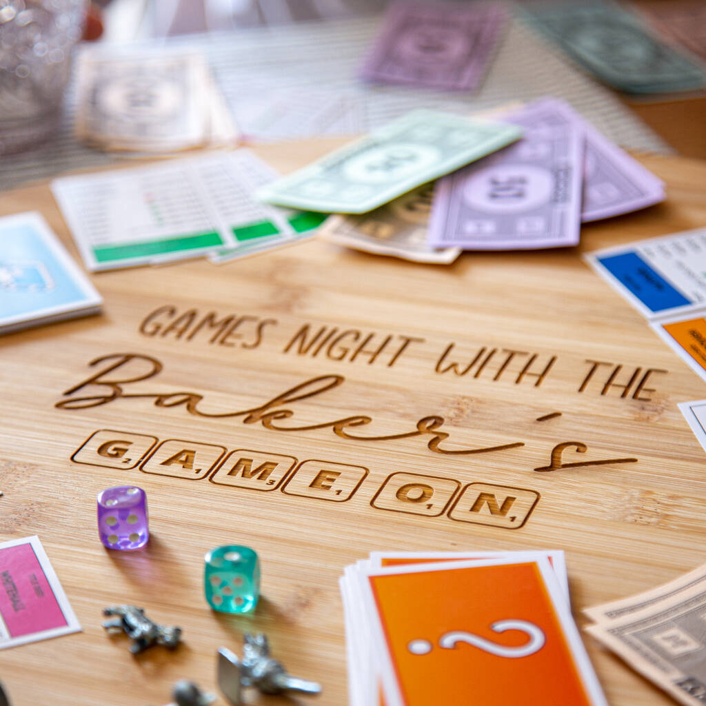 Personalised Games Night Lazy Susan By Duncan Stewart