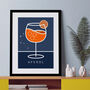 Aperol Cocktail Drink Art, thumbnail 1 of 4