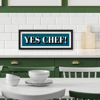 Framed Yes Chef Print, 8 of 11