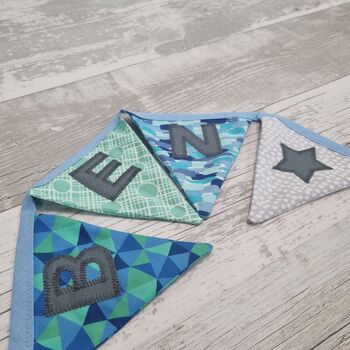 Personalised Bunting Custom Fabric Medium Flags, 2 of 8