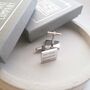 Stainless Steel Engraved Rectangle Cufflinks, thumbnail 1 of 5