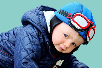 Boys Motorcycle Hat With Goggles, 3 of 5