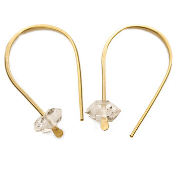 Herkimer Diamond Dangle Drop Earrings In 14k Gold Filled, 2 of 6