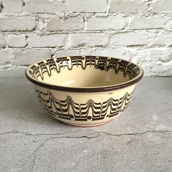Beige Stoneware Ceramic Breakfast Bowl, 4 of 7