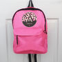 Personalised Leopard Print Pink Backpack, thumbnail 2 of 5