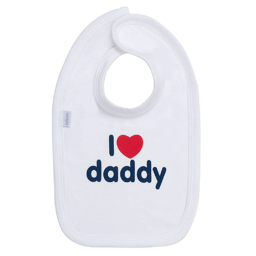 Baby Bib 'I Love Daddy, Cotton Baby Bib, Baby Gift