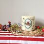 Hand Painted Christmas Log Cabin Pillar Candle, thumbnail 3 of 4