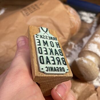 Personalised Home Baker Rubber Stamp, 5 of 9