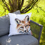 Inky Fox Outdoor Cushion For Garden Furniture, thumbnail 4 of 9