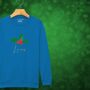 Glittery Holly Personalised Christmas Jumper Sweatshirt For Girls And Boys, thumbnail 6 of 10