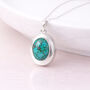 Personalised Sterling Silver Turquoise Gemstone Photo Locket Necklace, thumbnail 1 of 8