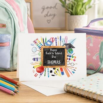 Personalised Back To School Blackboard Card, 3 of 7