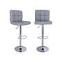 Two Height Adjustable Bar Stool With Soft Padded Chair, thumbnail 3 of 6