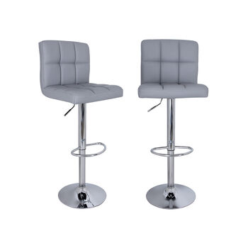 Two Height Adjustable Bar Stool With Soft Padded Chair, 3 of 6