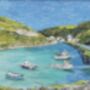 Boscastle, Cornwall, Paper Collage Art Print Card, thumbnail 3 of 3