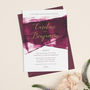 Grace Berry And Gold Wedding Invitations, thumbnail 2 of 4