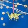Wooden Nipponosaurus Dinosaur Christmas Tree Decoration, thumbnail 1 of 3