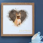 Personalised Dog Heart Portrait Framed Print, thumbnail 3 of 6