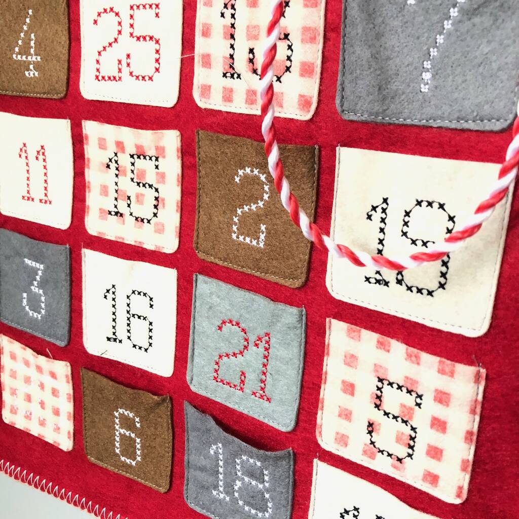 Personalised Fabric Advent Calendar By Pink Pineapple Home & Gifts