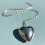 Lucky In Love Extra Long Puffy Heart Chain Necklace, thumbnail 2 of 4