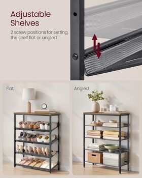 Four/Five Layer Shoe Rack High Shoe Storage Shelves, 7 of 10