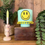 Smiley Face Mint Rechargeable Glow Lamp, thumbnail 2 of 6