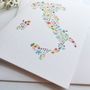 Floral Map Of Italy Greeting Card, thumbnail 2 of 3