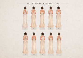 Personalised Bride And Bridesmaid Acrylic Block – Wedding Day Gift, 7 of 10