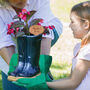 Large Personalised Midnight Blue Welly Boots Planter, thumbnail 3 of 9