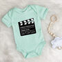 Personalised Film Baby Announcement Babygrow, thumbnail 5 of 7