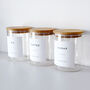 Tea, Coffee, Sugar Jars Set Of Three Bamboo Jars, thumbnail 5 of 9