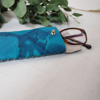 Personalised Tie Dye Leather Glasses Case, 5 of 12