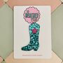 Teal Cowboy Boot Christmas Decoration / Festive Gift For Her / Cowboy Western Bauble / Country Music Fan Stocking Filler, thumbnail 1 of 4