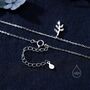 Delicate Olive Leaf Pendant Necklace In Sterling Silver, thumbnail 5 of 12