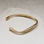 Organically Shaped Bangle Gold, thumbnail 3 of 7