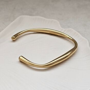 Organically Shaped Bangle Gold, 3 of 7
