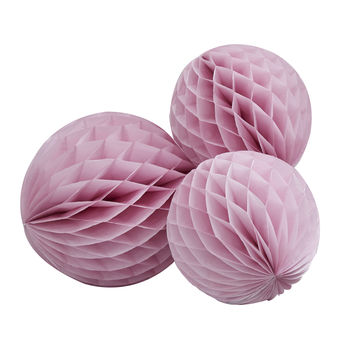 Pink Honeycomb Balls Hanging Decorations, 2 of 3